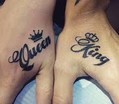 This is pretty much getting a couple tattoo or tattoos in general. 63 Premier King And Queen Tattoos For The Most Wonderful Couples Queen Tattoo Couples Tattoo Designs King Queen Tattoo