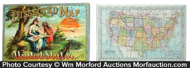 Learn about 5 of the most addicting puzzle games out there. Dissected United States Map Puzzle Antique Advertising