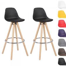 Tresenhocker Barstuhl Holz Mit Lehne Schwarz Bh45sz 2 Bar Stools Stool Wooden