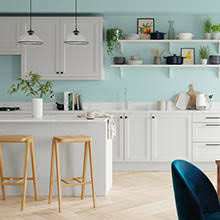 Blue and white is a timeless duo, and a versatile. Dulux 500000 Easycare Kitchen Matt Emulsion Paint For Walls And Ceilings Stonewashed Blue 2 5l Amazon Co Uk Diy Tools