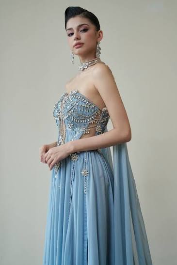 VENUS GOWN IN BLUE | CULT MIA | HACCHIC COUTURE