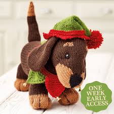Dachshund dog toy knitting pattern pdf, wiener puppy knitted dog stuffed soft toy pattern weenie sausage dog 17 inches, downloadable pattern. Early Access Festive Dachshund Knitting Patterns Let S Knit Magazine