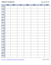 Schedule Builder Template Printable Schedule Template