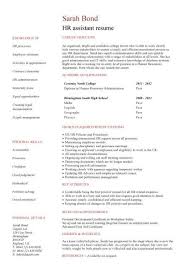 Student Entry Level Hr Assistant Resume Template