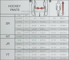 up to date hockey pant sizing chart tackla 6600 hockey