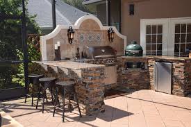 outdoor kitchen with green egg houzz