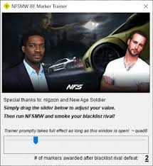 No limits is a 2015 video game for ios and android, and a mobile installment in the need for speed video game series, developed by firemonkeys studios and published by electronic arts. Need For Speed Most Wanted Marker Trainer Nfscars