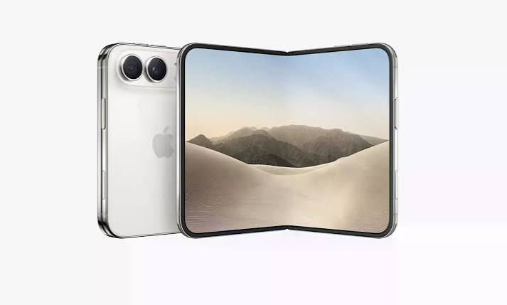 Deccan Chronicle on X: "#Apple launched its first foldable phone, the iPhone Duo, in Cupertino, available in Star White and Night Sky. In India, pricing starts at ₹2,99,900 for the 256GB base
