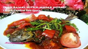 Ikan bawal masak tomato amie's little kitchen: Ikan Bawal Hitam Masak Merah Sedap Pasti Menambah Nasi Black Pomfret Red Sauce Resepi Alexiswandy Youtube