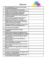 Video Guide For Kaboom By Lesson Universe Teachers Pay Teachers