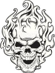 Flaming Skull Vector Id165624153 360 476 Skull Coloring Pages Skulls Drawing Skull Stencil