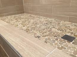 Sliced Java Tan Pebble Tile Shower Floor Small Bathroom Tiles Bathroom Remodel Master Pebble Tile Shower Floor