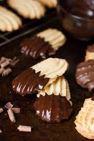 Chocolate Dipped Italian Butter Cookies The Kitchen Mccabe Recipe Italian Butter Cookies Desserts Yummy Cookies