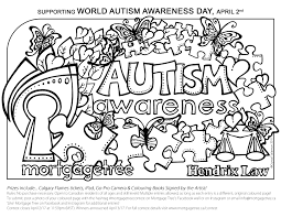 Try them with your child at home and get those coloring pages out! Autism Awareness Colouring Contest Mortgage Tree