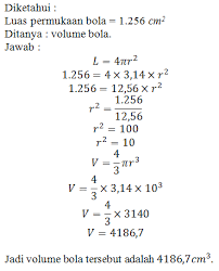 Cara menghitung luas dan volume bola. Contoh Soal Volume Tabung Kerucut Dan Bola Partnermatematika Com