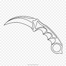 Messer Zeichnen Karambit Malbuch Waffe Muster Png Herunterladen 1000 1000 Kostenlos Transparent Strichzeichnungen Png Herunterladen