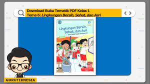 Buku guru edisi revisi 2018. Download Buku Tematik Pdf Kelas 1 Tema 6 Lingkungan Bersih Sehat Dan Asri