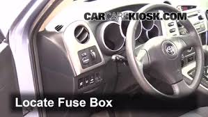 B2b6f hyundai matrix fuse box diagram wiring resources. Interior Fuse Box Location 2003 2008 Toyota Matrix 2005 Toyota Matrix Xrs 1 8l 4 Cyl