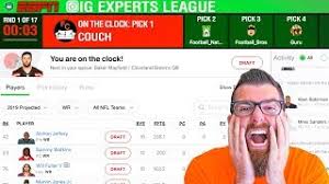 Espn Fantasy Football Draft 2019 Ig Experts League Youtube