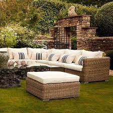 Luccombe Garden Ottoman Rattan Outdoor Garden Furniture Luxury Garden Furniture Modern Outdoor Seating