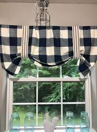 Black And White Buffalo Check Kitchen Curtains Easy To Diy No Sew Buffalo Check Curtains Our Crafty Mom Farmhouse Kitchen Curtains Buffalo Check Curtains Check Curtains