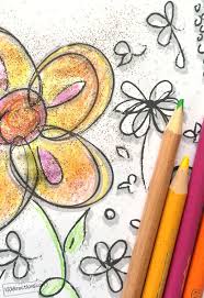 This flower garden coloring page is packed with cute crawlies: Flower Garden Coloring Page 100 Directions