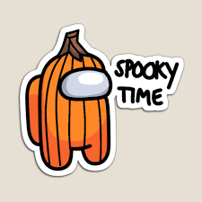 Pumpkin Among Us Magnet By Greater Arts Preppy Stickers Cute Christmas Wallpaper Cute Stickers
