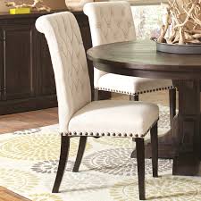 Nailhead trim is a kind of decorative border formed by nails pounded into a piece of furniture. Decorative Rolled Back Button Tufted Chairs With Nailhead Trim Set Of 2 On Sale Overstock 15634890 Beige