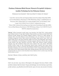 Terkadang, manusia (muslim) bisa saja lupa dan lalai dalam mencari rezeki dari jalan yang tidak dibenarkan syariat. Pdf Panduan Makanan Halal Haram Menurut Perspektif Al Quran Analisis Terhadap Isu Isu Makanan Semasa