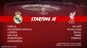 Liverpool suffer champions league setback after atalanta's quickfire double. Liverpool Fc On Twitter Tonight S Uclfinal Line Up Weareliverpool