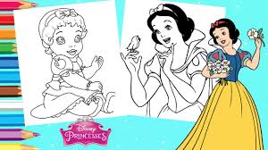 Here is a small collection of princess coloring pages printable for your daughter. Coloring Disney Princesssnow White Baby Snow White The Seven Dwarfs Coloring Pages Youtube