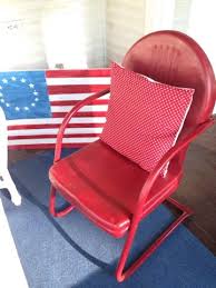 The Howard House On Old Main Junk Style Metal Lawn Chairs Patterned Armchair Howard House