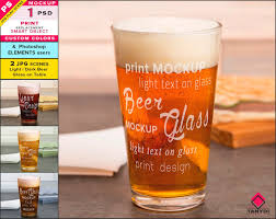 Beer Glass On Table Photoshop Print Mockup Blank Tumbler Etsy Beer Glass Beer Beer Design