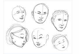 How To Draw Heads And Faces At Different Angles Black and white lady sketch. to draw heads and faces at different angles