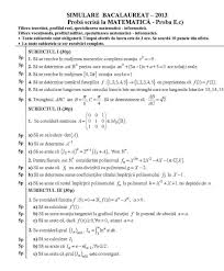 Edu ro clasa 11, subiecte barème simulare bac 2016 matematica pedagogique, subiecte barème simulare bac. Simulare 2013 Cnmv Clasa A Xii A A Mate Info