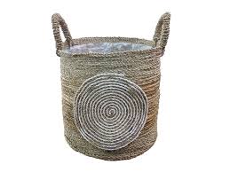 Baskets and carts transport dirty or clean clothes to and from the washer and dryer for convenience, while drying racks provide a traditional solution for leaving wet clothes and delicate garments out to dry. Seagrass Round Basket Large Baskets And Containers Dubai Garden Centre