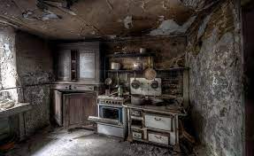 Hd Wallpaper House Room Old Interior Kitchen Ovens Ruin Wallpaper Flare Hd Wallpaper Wooden Cupboard Wallpaper