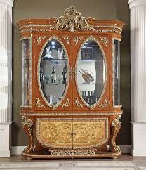 Maybe you would like to learn more about one of these? European Carved Bright Gold Medium Golden Tan Finish China Cabinet By Homey Design Hd 8024 Cb