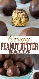 Easy Peanut Butter Balls With Rice Krispies Recipe Peanut Butter Balls Recipe Peanut Butter Balls Easy Easy Peanut Butter