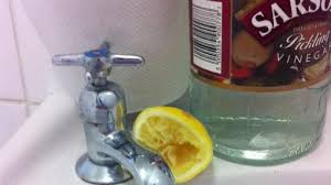 clean limescale from the sink tap