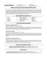 Medical Billing And Coding Resume Examples Medical Billing