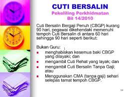 Merujuk kepada 38 hari tambahan cuti bersalin, majikan akan untuk pengetahuan anda, dalam sektor perkhidmatan awam, pekerja wanita layak mendapat 90 hari cuti bersalin. Bhg Pengurusan Sumber Manusia Kementerian Pendidikan Malaysia Ppt Download