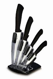 Pradel Excellence Bl005 Plexi Block Of 4 Knives And Potato Peeler With Ceramic Blades By Pradel Couteau Lame Ceramique