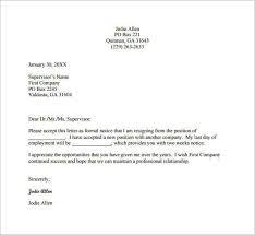 Stunning Resignation Letter Email Template Photo Ideas Of Templates Free Formal Sample Business Format Resignation Letter