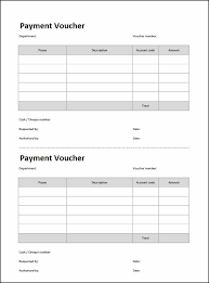 Payment Voucher Template Double Entry Bookkeeping