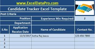 The first page is an example rubric and the second page is a blank rubric template for your use. Download Job Candidate Tracker Excel Template Exceldatapro