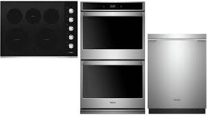 Maybe you would like to learn more about one of these? Whirlpool 3 Piece Kitchen Appliances Package With Wce77us0hs 30 Electric Cooktop Wod51ec7hs 27 Smart Electric Double Wall Oven And Wdta75sahz 24 Built In Full Console Dishwasher In Stainless Steel Discount Bandit
