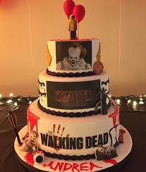 My Birthday Cake Strangerthings Thewalkingdead Itmovie Itmoviecake Strangerthingscake Thewalkingde My Birthday Cake Horror Cake Stranger Things Halloween