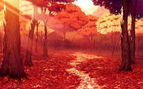 Wallpapers in ultra hd 4k 3840x2160, 1920x1080 high definition resolutions. Drawing Artwork Fall Leaves Sunlight Forest Red Anime Wallpapers Hd Desktop And Mobile Backgrounds