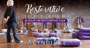 restorative yoga teacher w